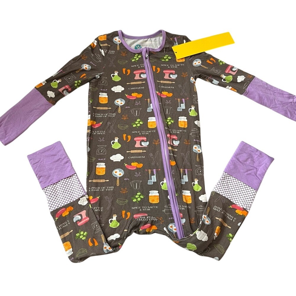 NWT Buckle Me Baby Bamboo Double Zip Sleeper Pajama